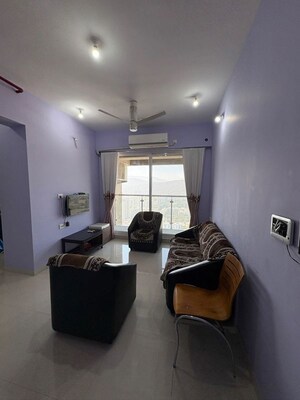 Living Room in 1 BHK Apartment at Ashar Edge, Pokhran Road No Two – for Rent