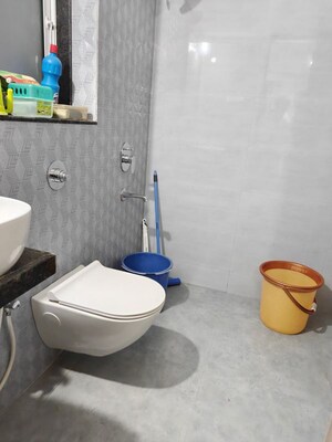 Bathroom in 1 BHK Apartment at Ashar Axis, Majiwada – for Rent