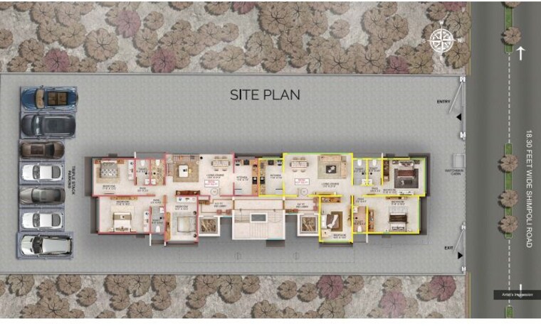 Master Plan, modispaces-nile 3 Bedroom 1037 Sq.Ft. Apartment In Borivali West Mumbai 10782510