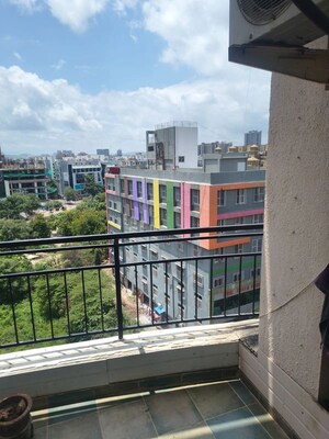 Balcony in 1 BHK Apartment at Tejas Estate Poorva Residency, Pimple Saudagar – for Rent