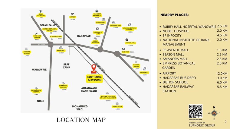 Map Location, euphoric-blossom 2 Bedroom 631 Sq.Ft. Apartment In Hadapsar Pune 10785572