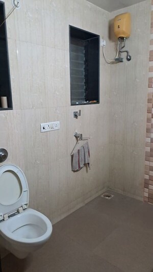 Bathroom in 3 BHK Apartment at Valley Towers Annex, Manpada – for Rent