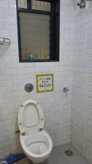 Bathroom in 3 BHK Apartment at Valley Towers Annex, Manpada – for Rent