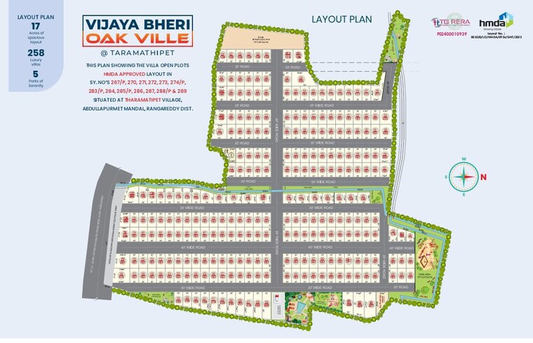 Master Plan, taramatipet 3 Bedroom 1930 Sq.Ft. Villa In Taramatipet Hyderabad 10785625