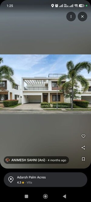4 BHK Villa For Sale in Adarsh Palm Acres, Huttanahalli