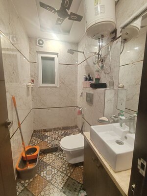 Bathroom in 1 BHK Builder Floor at Malviya Nagar – for Rent