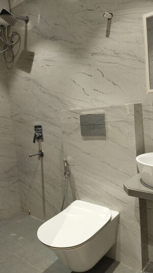 Bathroom in 3 BHK Apartment at Suraj Ocean Star 2, Prabhadevi – for Sale
