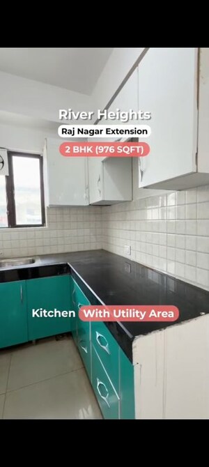 Kitchen in 2 BHK Apartment at LandCraft River Heights, Raj Nagar Extension – for Sale