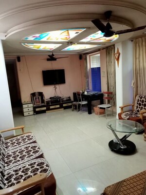 Living Room in 3 BHK Apartment at Shanti CHS Kopar Khaiane, Kopar Khairane – for Rent