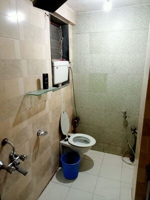 Bathroom in 3 BHK Apartment at Shanti CHS Kopar Khaiane, Kopar Khairane – for Rent