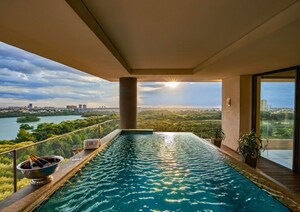 Swimming Pool in 3 BHK Apartment at Embassy Lake Terrace, Hebbal – for Rent