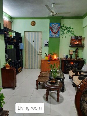 Living Room in 2 BHK Apartment at Subham Galaxy Kopar Khairane, Kopar Khairane – for Rent