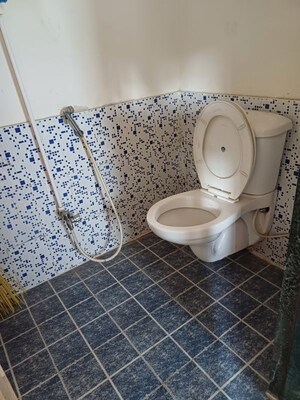 Bathroom in 1 BHK Apartment at Megh Malhar Co-op Housing Society, Ghansoli – for Rent