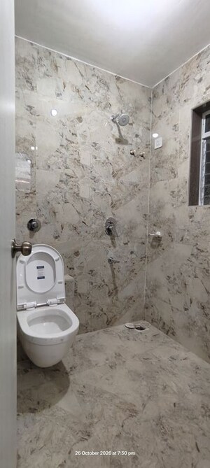 Bathroom in 1 BHK Apartment at Shraddha Vardaan Plaza, Bhandup West – for Rent