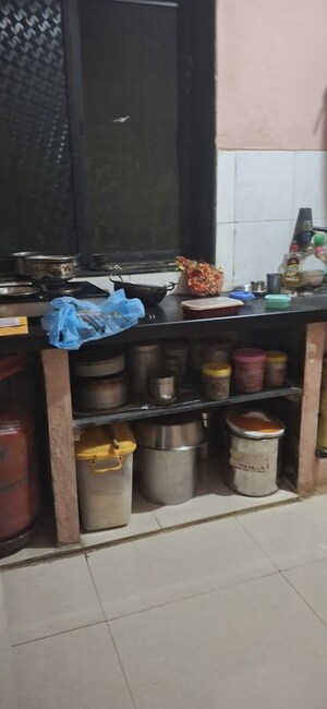 Kitchen in 1 RK Apartment at Gharonda Housing, Ghansoli – for Rent