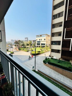 Balcony in 3 BHK Apartment at Rajapushpa Regalia, Kokapet – for Rent