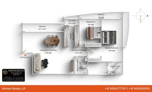 Floor Plan in 2 BHK Apartment at Satellite Tower, Goregaon East – for Sale