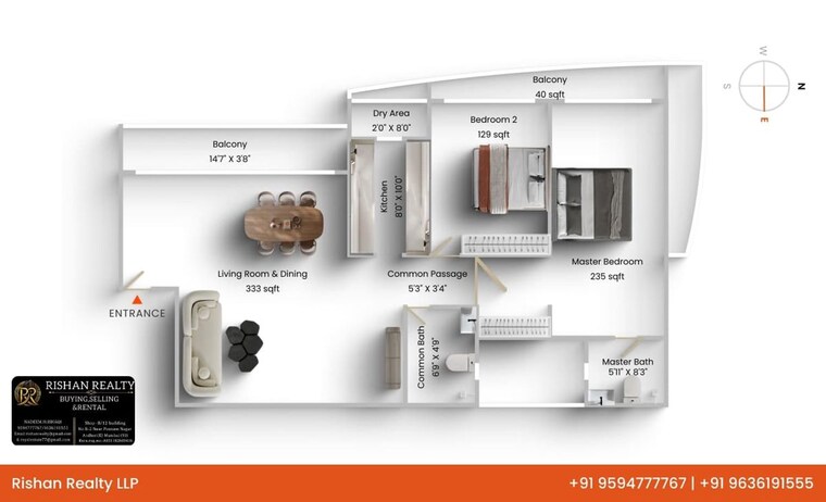 Floor Plan, satellite-tower 2 Bedroom 741 Sq.Ft. Apartment In Goregaon East Mumbai 10786511