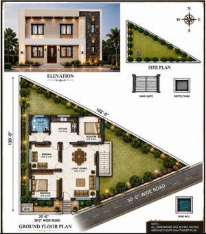 3 BHK Independent House – Exterior View View at Vasavi Nagar - for Sale