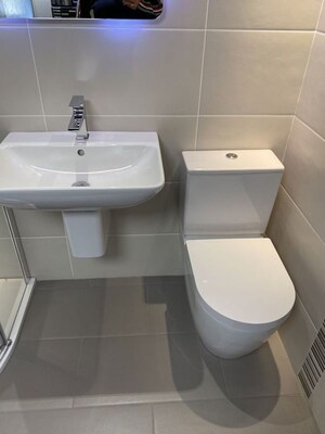 Bathroom in 2 BHK Apartment at Pragati Vihar  – for Sale