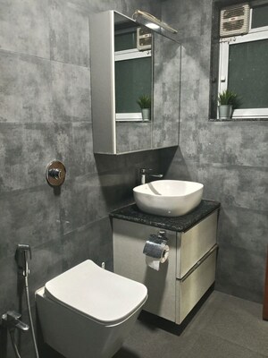 Bathroom in 3 BHK Apartment at Shrishti Synchronicity, Chandivali – for Rent