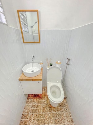 Bathroom in 2 BHK Apartment at Idpl Colony – for Sale