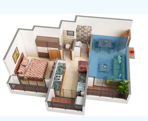 Living Room in 2 BHK Apartment at MM Sai Narayana Residency, Kasheli – for Sale