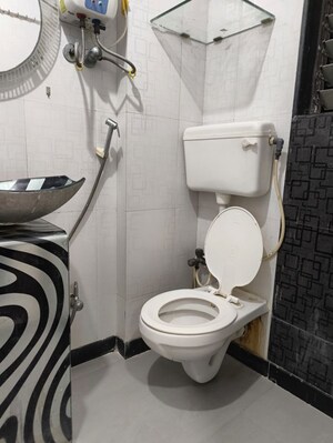 Bathroom in 2 BHK Apartment at Prathampad Apartments, Malad West – for Rent
