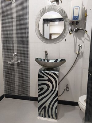 Bathroom in 2 BHK Apartment at Prathampad Apartments, Malad West – for Rent