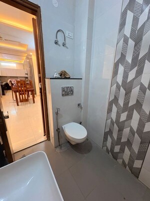 Bathroom in 3 BHK Builder Floor at Chattarpur – for Rent