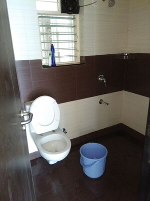 Bathroom in 3 BHK Apartment at Paranjape Schemes Yuthika, Baner – for Rent