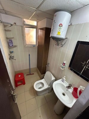 Bathroom in 1 BHK Apartment at AVJ Heights, Zeta I Greater Noida – for Rent