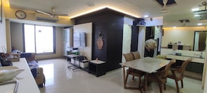 Living Room in 2 BHK Apartment at Sethia Green View, Goregaon West – for Rent