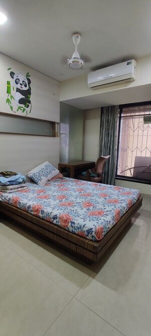 Bedroom in 2 BHK Apartment at Sethia Green View, Goregaon West – for Rent