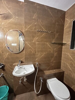 Bathroom in 3 BHK Apartment at Shree Pal, Goregaon West – for Rent