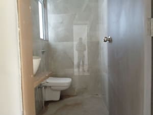 Bathroom in 1 BHK Apartment at Ajmera Boulevard, Malad West – for Rent