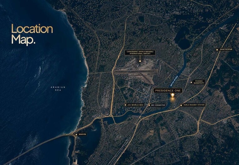 Map Location, presidence-one 2 Bedroom 630 Sq.Ft. Apartment In Kurla West Mumbai 10787932