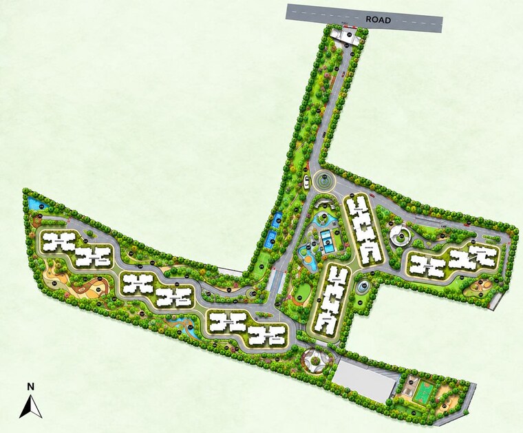 Master Plan, bricks-the-earthscape 3 Bedroom 1854 Sq.Ft. Apartment In Kacharakanahalli Bangalore 10744272