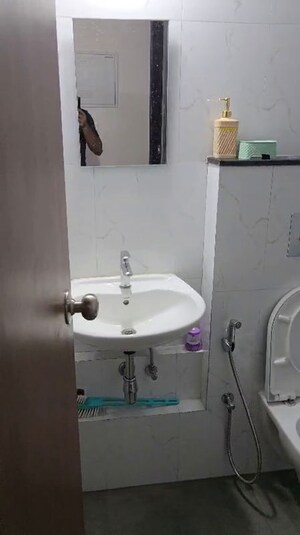 Bathroom in 2 BHK Apartment at Lodha Amara, Kolshet Road – for Rent