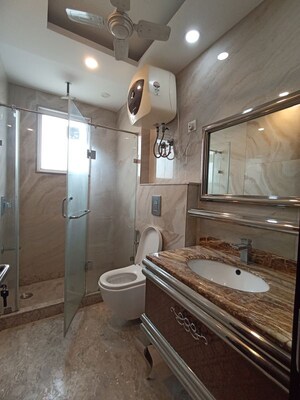 Bathroom in 4 BHK Builder Floor at Greater Kailash – for Rent
