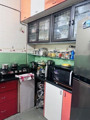 Kitchen in 1 BHK Apartment at Runwal Plaza, Vartak Nagar – for Rent
