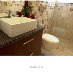 Bathroom in 4 BHK Apartment at Esteem Misty Hills Plots, Devanahalli – for Rent