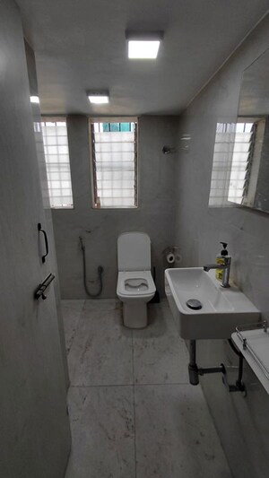 Bathroom in 3 BHK Apartment at Deepak Silverene, Bandra West – for Rent