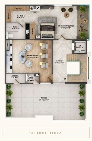 Floor Plan in 4 BHK Villa at Tukkuguda – for Sale