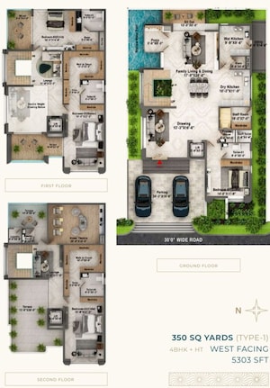 Floor Plan in 4 BHK Villa at Tukkuguda – for Sale