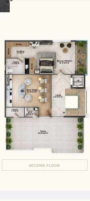 Floor Plan in 4 BHK Villa at Tukkuguda – for Sale