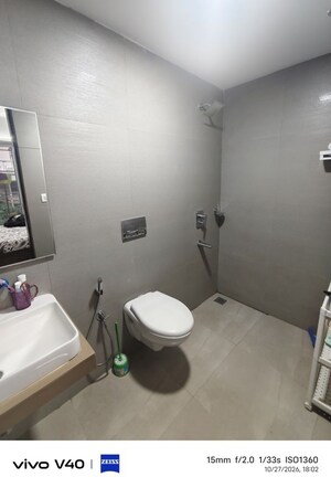 Bathroom in 2 BHK Apartment at Akshar Alvario, Seawoods – for Rent