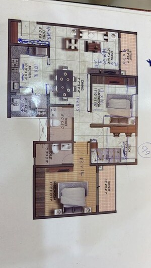 Floor Plan in 3 BHK Apartment at Sumadhura Sushantham, Vidyaranyapura – for Sale
