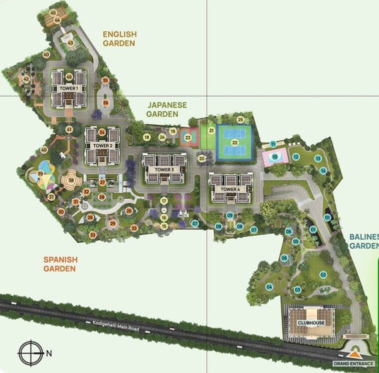 Master Plan, trendsquares-world-of-gardens 3 Bedroom 1740 Sq.Ft. Apartment In Sadaramangala Bangalore 10788861