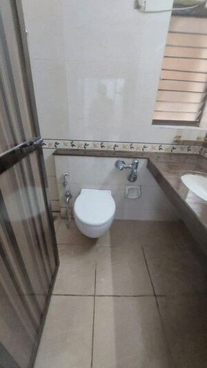 Bathroom in 2 BHK Apartment at Raheja Heights Phase 2, Goregaon East – for Rent